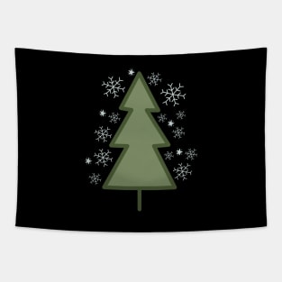 Snowflakes Christmas Tree Tapestry