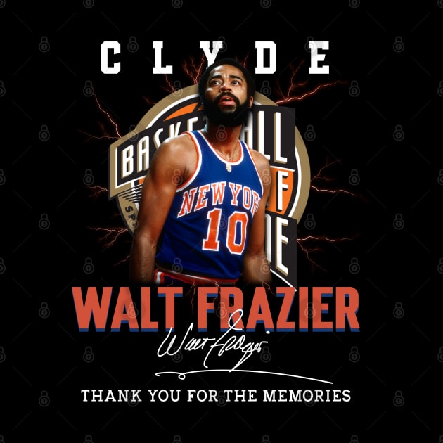 Walt Frazier The Clyde Basketball Legend Signature Vintage Retro 80s 90s Bootleg Rap Style by CarDE