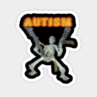 Autism Skeleton Meme Magnet