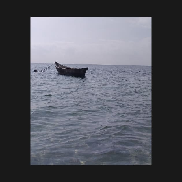 Swahili canoe on Indian ocean by THESHOPmyshp