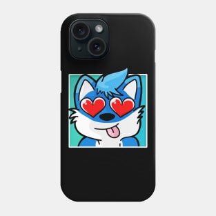 My wolf twitch love emote Phone Case