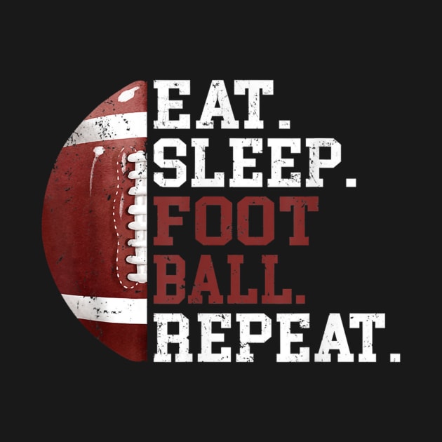 Football Player Eat Sleep by onazila pixel