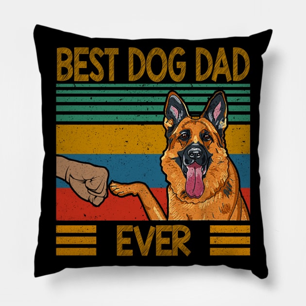 BEST DOG DAD EVER Pillow by SomerGamez