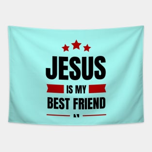 Jesus Is My Best Friend | Christian Typography Tapestry