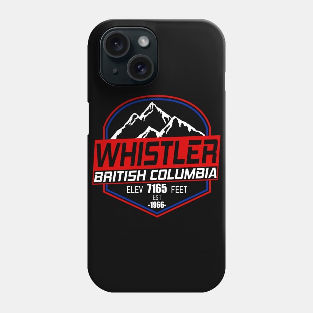 Ski Whistler B.C Canada Skiing and Mountain Biking Paradise Phone Case by ChrisWilson