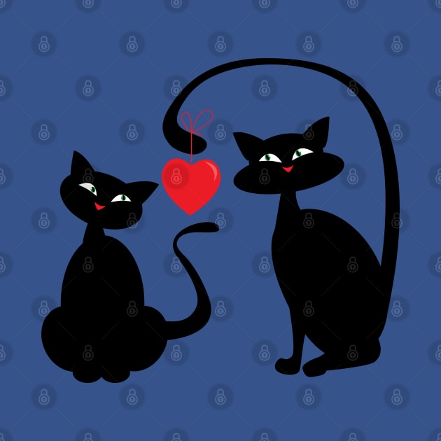 Two Balck Cat Lover Smile Hurt Love by Ranawat Shop