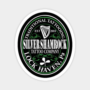 Silver Shamrock Tattoo Company Irish Stout Logo Magnet