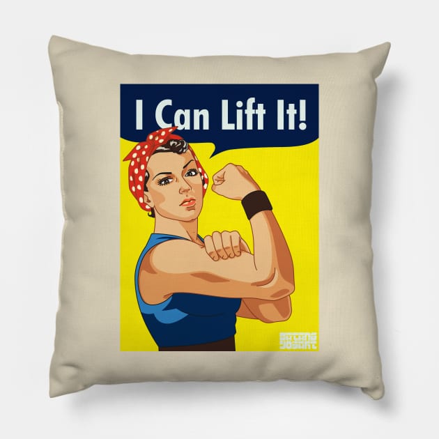 I Can Lift It! Pillow by Batang 90s Art