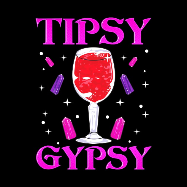 Cute Tipsy Gypsy Funny Halloween Drinking Wine by theperfectpresents