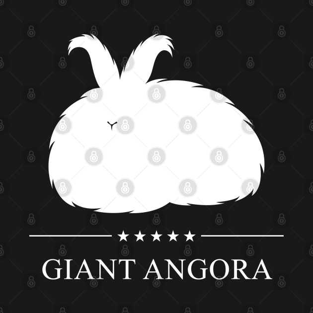 Giant Angora Rabbit White Silhouette by millersye