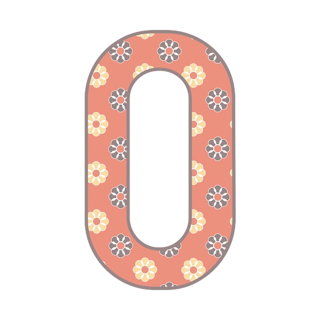 MONOGRAM LETTER O PINK FLORAL TYPOGRAPHY DESIGN by Rhubarb Myrtle