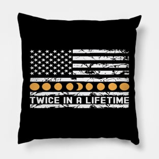 Solar Eclipse Shirt Twice in Lifetime 2024 Solar Eclipse Pillow