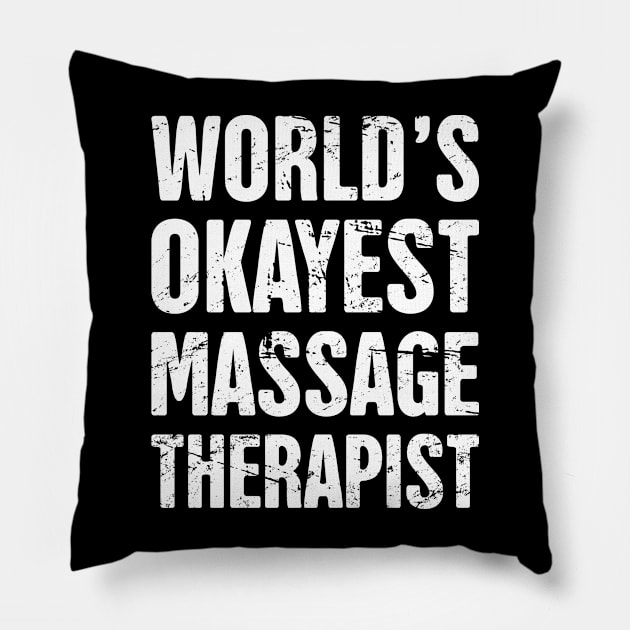 Funny Massage Therapist Design Pillow by Wizardmode