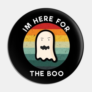 im here for the boo Vintage White Pin