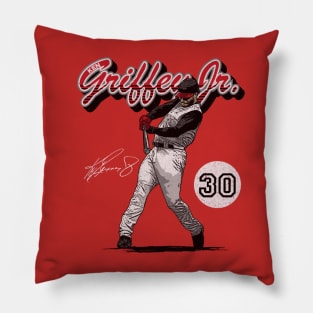 Ken Griffey Jr. Cincinnati Retro Script Pillow