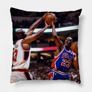 90's Basketball Photo Classic Sports Retro Funny Parody Pillow