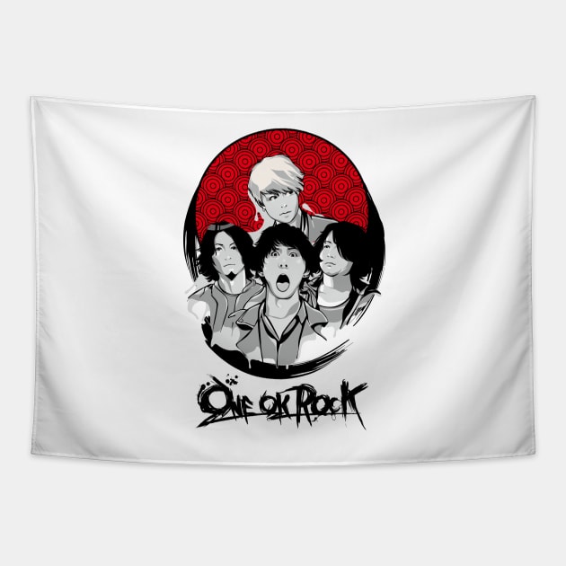 ONE OK ROCK Anime Edition Tapestry by obiyshinichiart