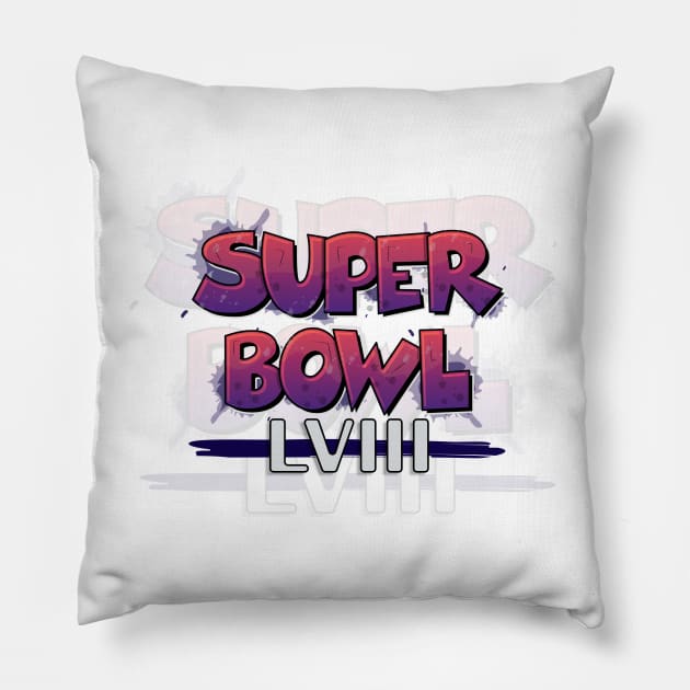 NFL Super Bowl LVIII Pillow by excelwhizdom