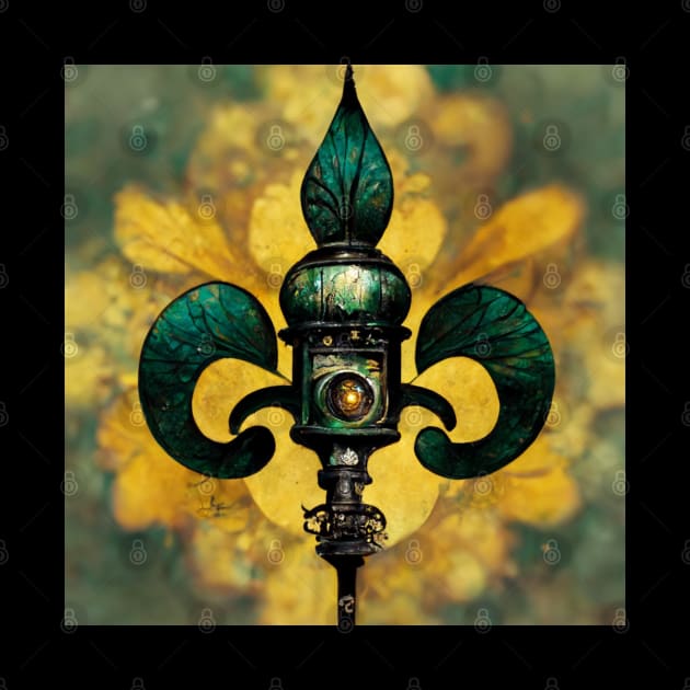 Green Fleur De Lis by mw1designsart