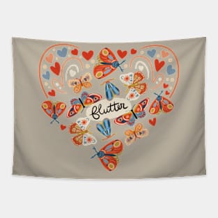 Fluttering Heart Tapestry