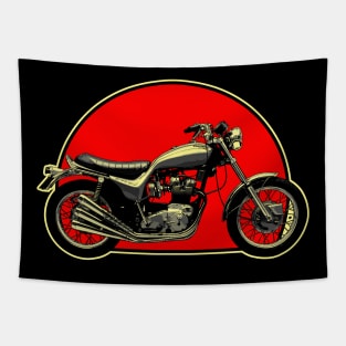 BSA-Triumph X-75 Hurricane 1973 Retro Red Circle Motorcycle Tapestry