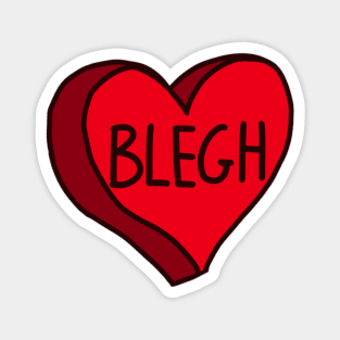 Blegh Red Love Heart Magnet