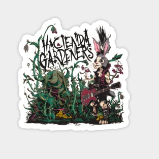 Bunny Rabbit Guitar In Garden Magnet