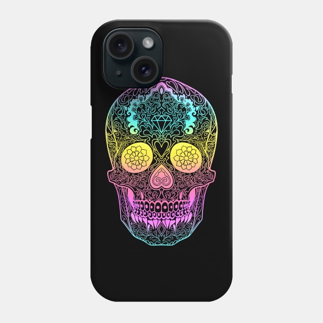 Sugar skull Phone Case by OccultOmaStore