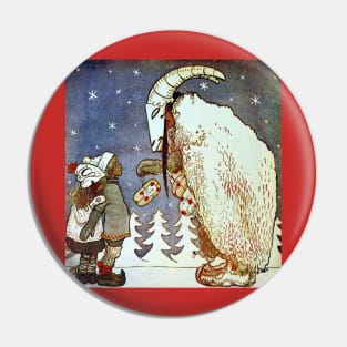 Yule Goat Julbocken - John Bauer Pin