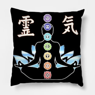 Reiki Kanji chakra symbols design Pillow