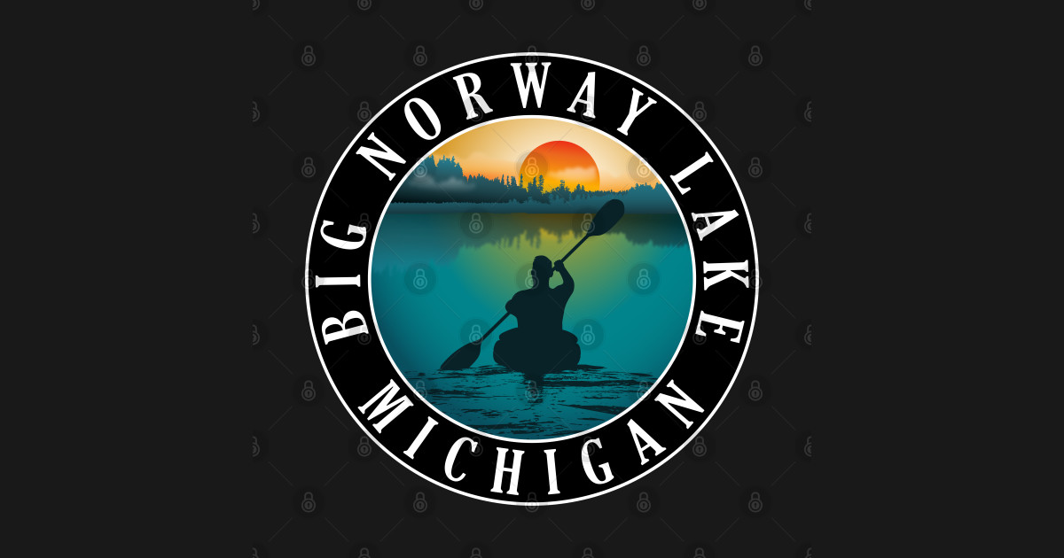 Big Norway Lake Kayaking Michigan Sunset Big Norway Lake Michigan T