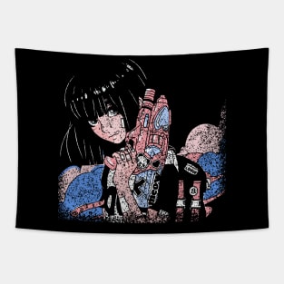 Anime Girl with Water Gun Tapestry