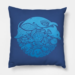 Aquatic Blues Pillow