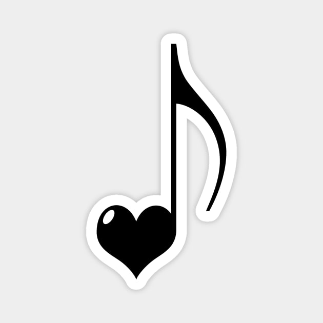 Musical heart note Magnet by Playfulfoodie