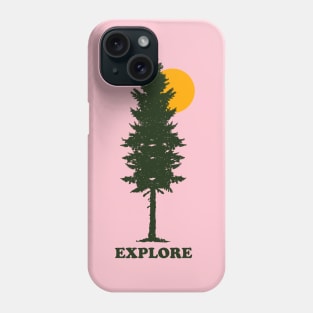 retro vintage pine tree Phone Case