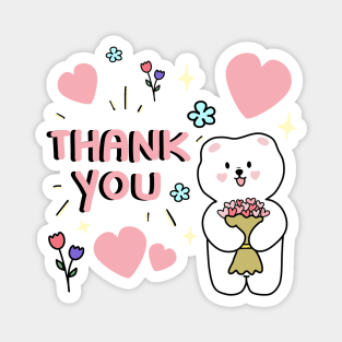 White Bear Say Thankyou Magnet