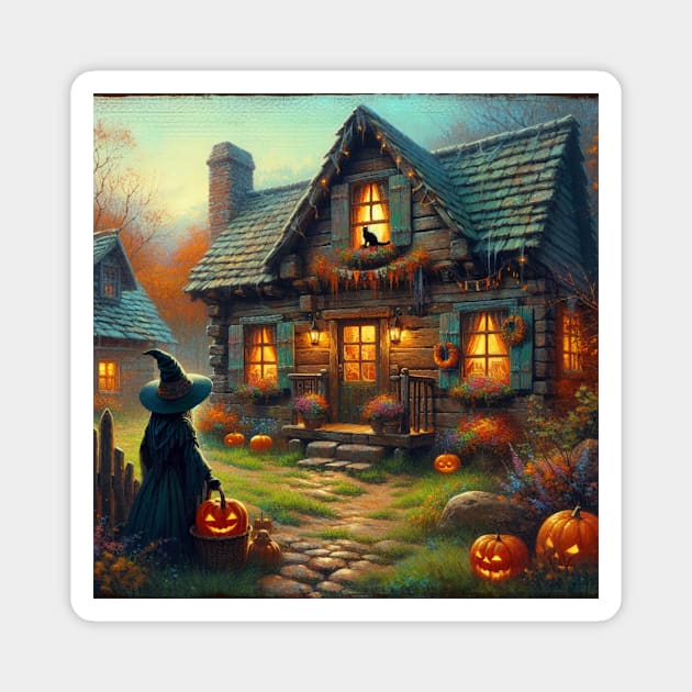 Halloween House Magnet by CreatingChaos