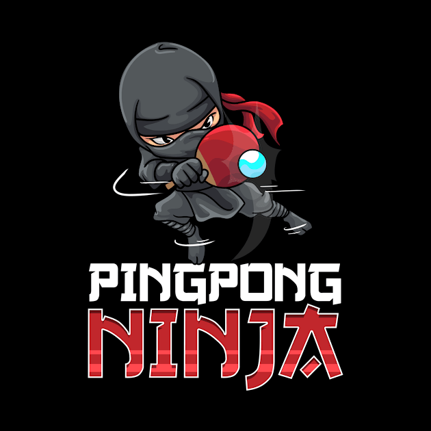 Pingpong Ninja Table Tennis Pingpong Player by theperfectpresents