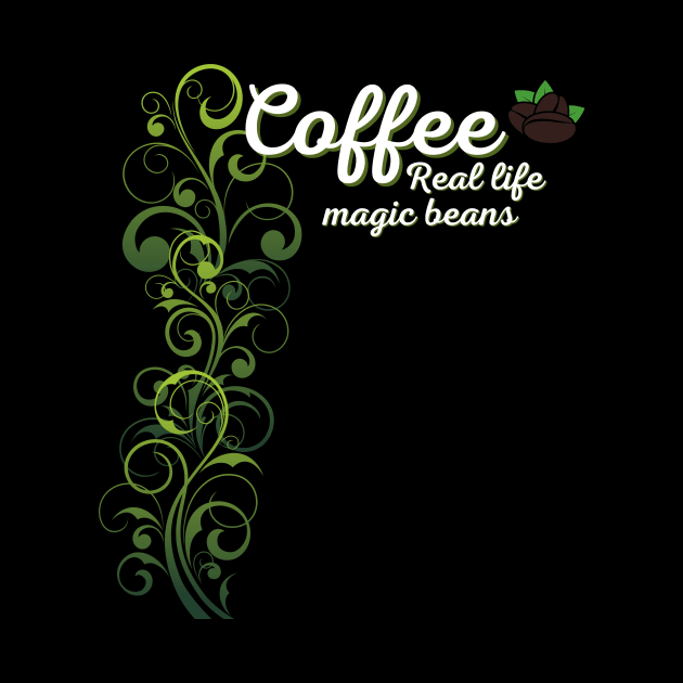 Magic Beans - Kaffee Genuss Bohnen Ranke by Maggini Art