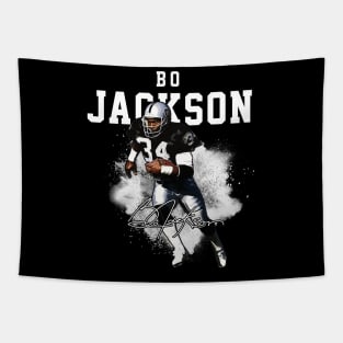 Bo Jackson Bo Knows Signature Vintage Legend Baseball Football Bootleg Rap Graphic Style Tapestry