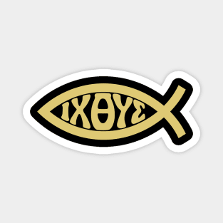 IXTUS - fish, an ancient sign of the early Christians Magnet