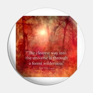 Through The Wilderness Emerson Quote Pin