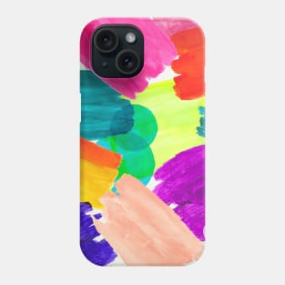 Colorful Watercolor Paint Swatches Brush Strokes Rainbow Abstract Art Phone Case