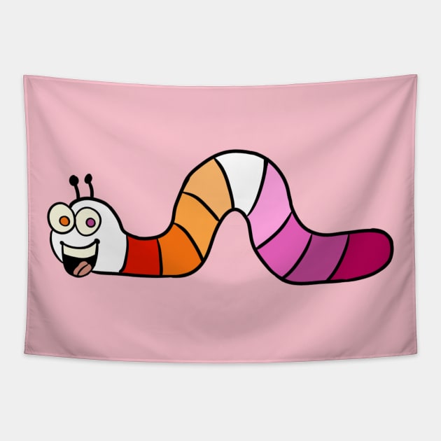 Lesbian worm Tapestry by Scootin Newt