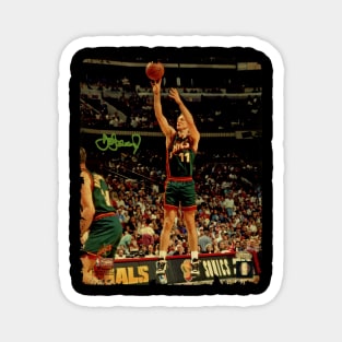 Detlef Schrempf - Vintage Design Of Basketball Magnet