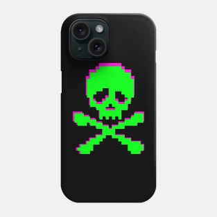 Neon Green Pink Skull Crossbones Punk Phone Case