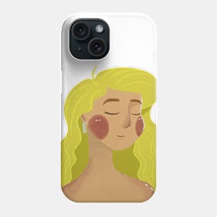 Blonde Long Hair Elegant Lady Phone Case