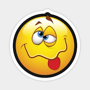 Drunk Smiley Face Emoticon Magnet