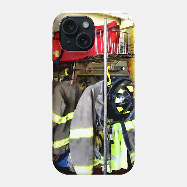 Firemen - Uniforms Inside Firehouse Phone Case by SusanSavad