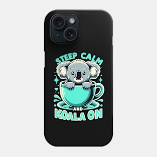 Keep Calm & Koala On: Tea Time Tranquility Phone Case